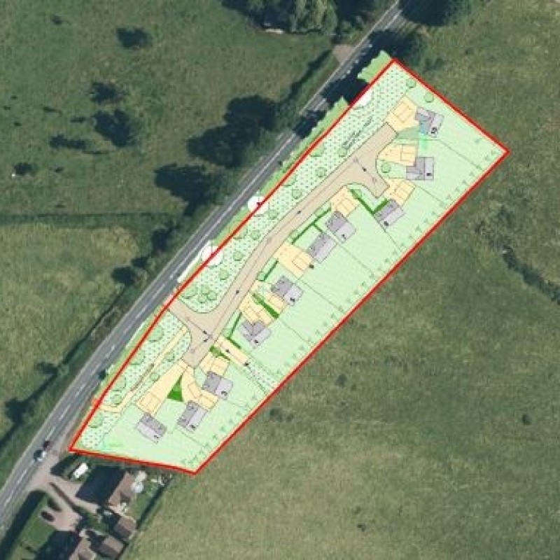 An outline of the land available.
