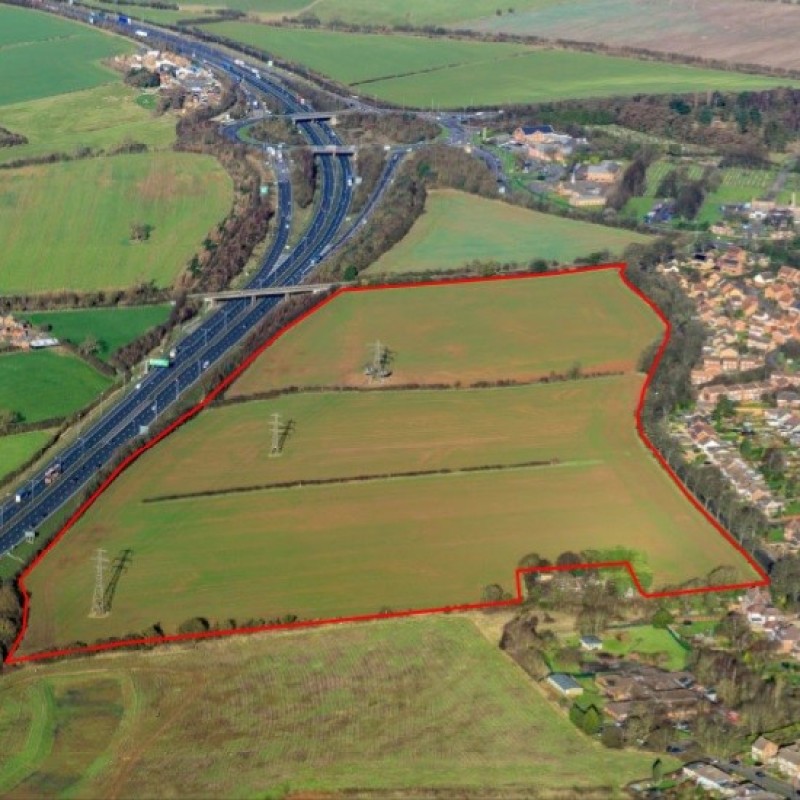 An outline of the land available.