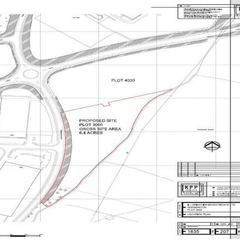 An outline of the land available.