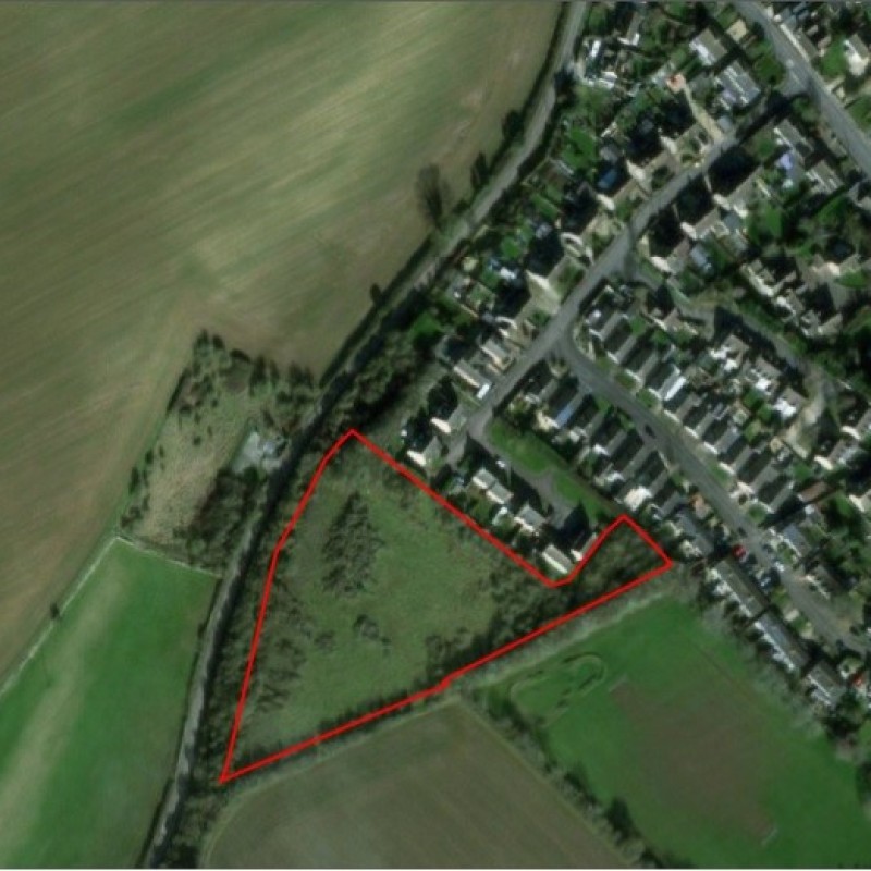 An outline of the land available.