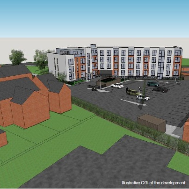 Illustrative CGI of the development.