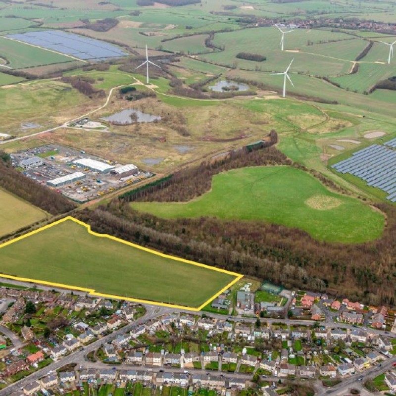 An outline of the land available.
