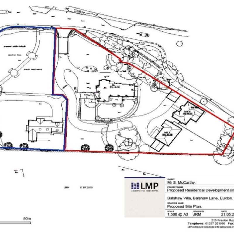 The site plan of plots 1 & 2.
