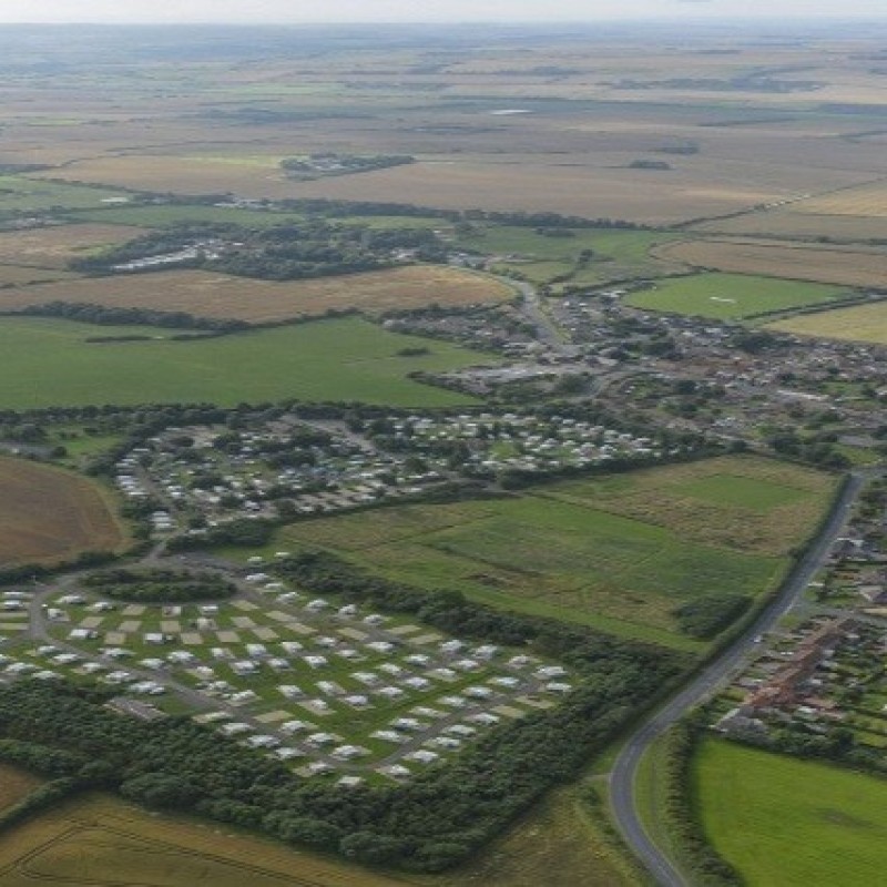 An aerial view of the available land.
