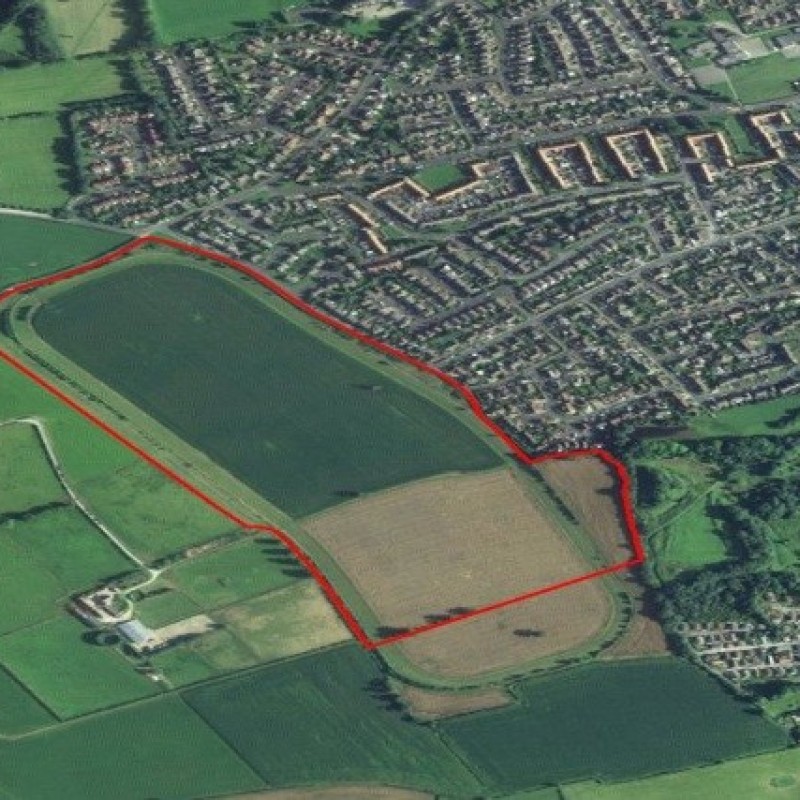An outline of the available land.