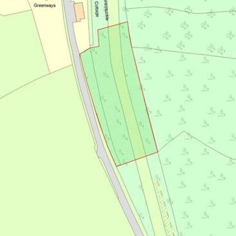 An outline of the land available depicted on a site map