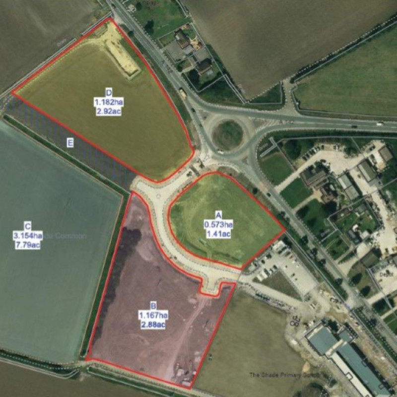 An aerial view of the plots available