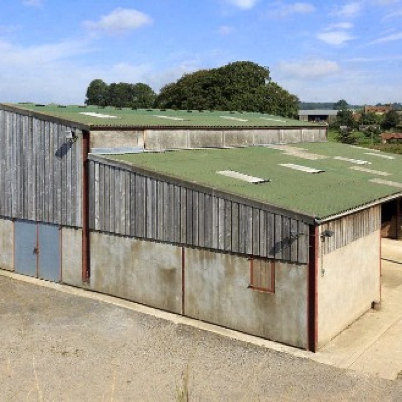 The barn occupying lot 2