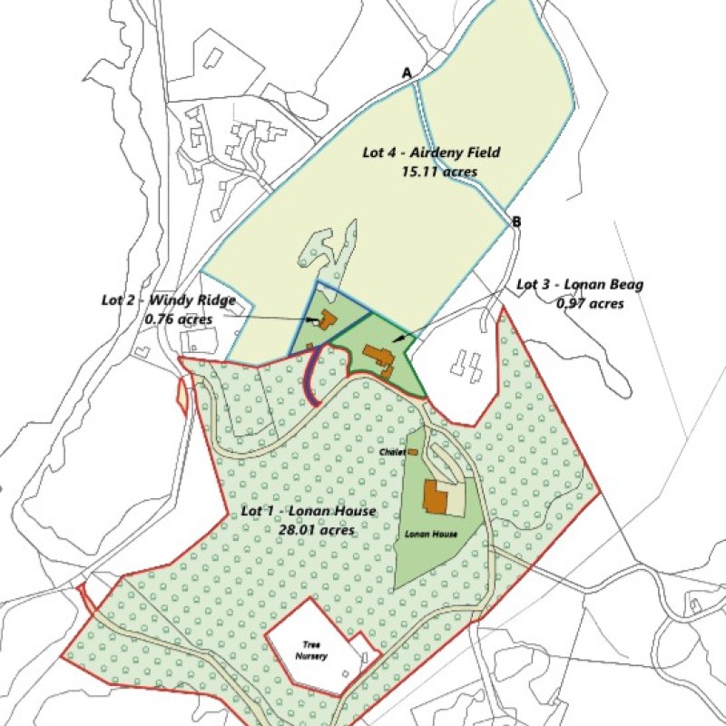 The land advertised is illustrated as lot 4 on the site map