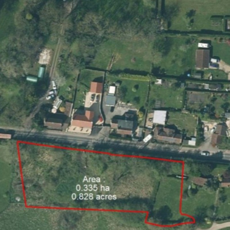 An outline of the land available.