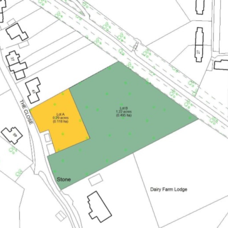 An outline of the availbale land.