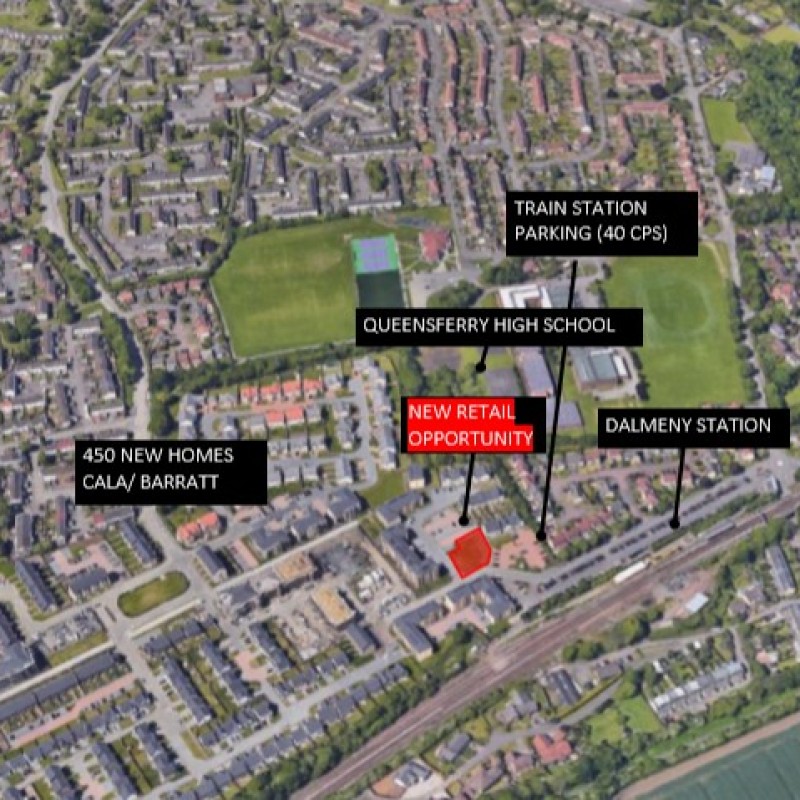 The site is shaded red