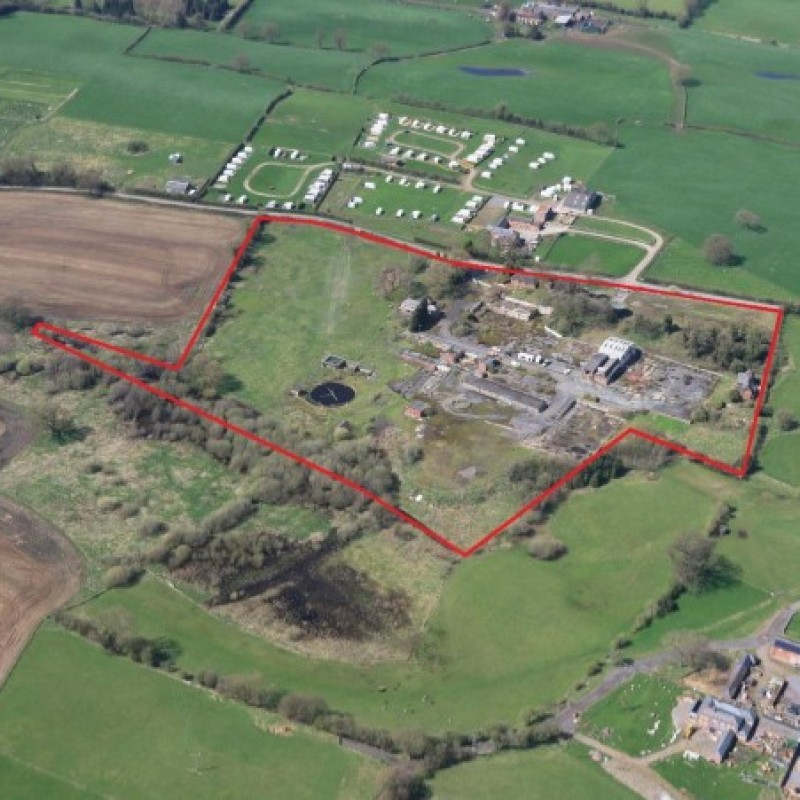 The available land is outlined