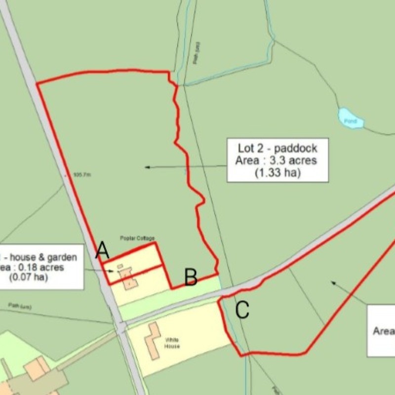 Lot 2 is outlines on the site map.