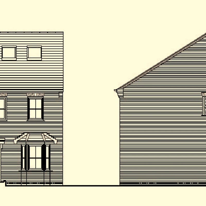 front & side elevations