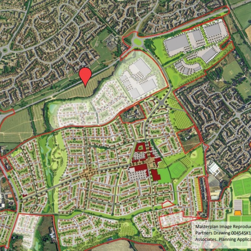 Shows Masterplan for the wider area