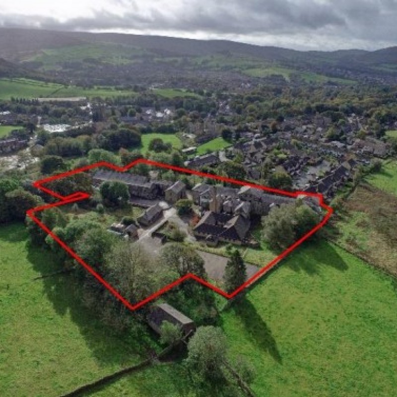 Aerial view of the property looking east