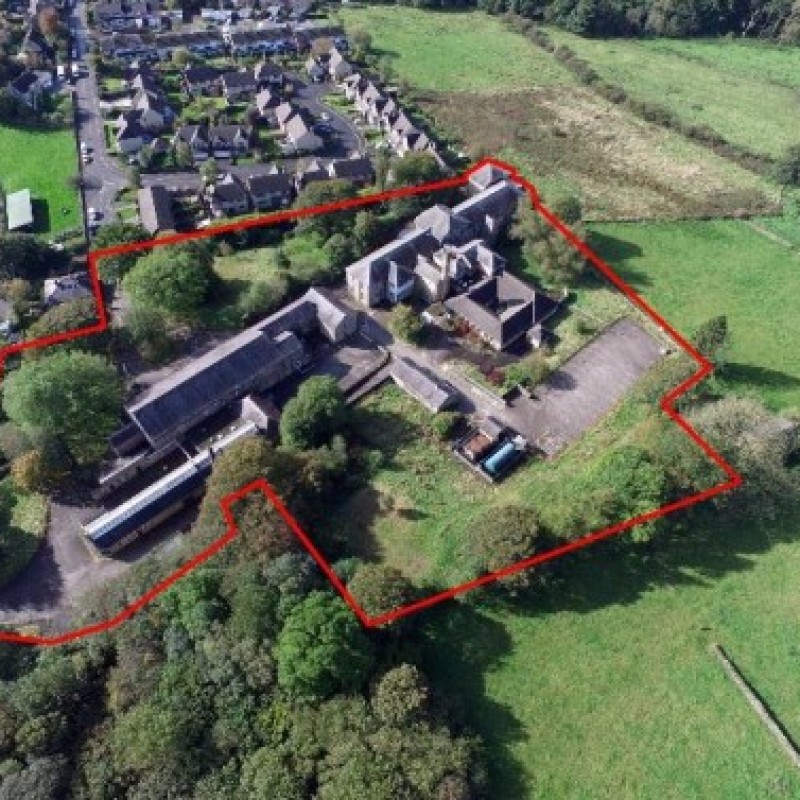 Aerial view of the property looking south
